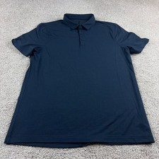 Lululemon Polo Shirt Mens Large Blue Evolution Golf Performance Golfing Stretch picture