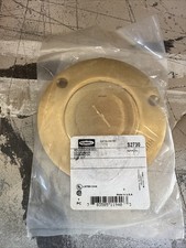 NEW HUBBELL S2730 FLOOR BOX COVER ROUND BRASS 2-1/8