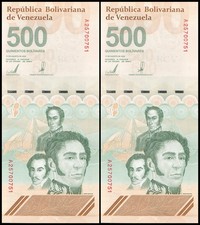 VENEZUELA 500 DIGITALES 2 banknotes 2023-2025 UNC 500million bolivars USA SELLER picture