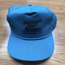 Vintage Bobby's Girl Diner Hat Cap Snap Back One Size Advertising Mens NH 90s picture
