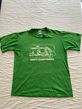 Jerzees Vintage 1990s Pennsylvania Karate Championships Graphic T-Shirt Green L picture
