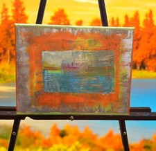Epic Modern Colorful Original Abstract (See Video) Acrylic Painting Canvas 11x14 picture