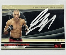 Topps UFC George St Pierre Auto /75  GSP  Silver Ink RARE  Ufc Knockouts 2013 picture