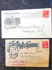 Lot of 2 Advertising Covers - Chicago IL 2c Washington Stamps picture