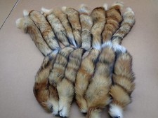 #1 Quality XL Tanned Red Fox Tails/Crafts/Real USA Fur Tails/Harley parts/Purse  picture
