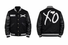 XO weeknd Style Varsity Jacket Leather Sleeves for Fans picture