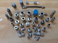 Swagelok Parker Stainless Instrument Fittings Lot Compression Tees Elbows picture