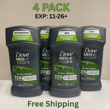 4X Dove Men+Care Antiperspirant Deodorant, Extra Fresh, 2.7 Oz Exp: 11-26+ picture