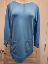 SOFT SURROUNDINGS MAKE IT SNAPPY PULLOVER IN MALIBU BLUE SIZE M picture