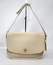 Authentic Coach City 9790 Bone Leather Turnlock USA Shoulder Hand Bag Vintage picture