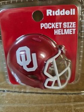 OKLAHOMA SOONERS SEC 2025 CLAM SHELL POCKET PRO FOOTBALL HELMET RIDDELL picture