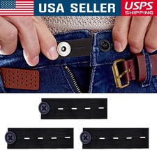 3x Elastic Button Extenders For Jeans Waistband Expander Pants Waist Extension picture