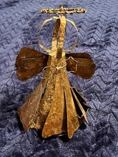 Vintage Madonna Virgin Mary Angel Gold Figurine picture