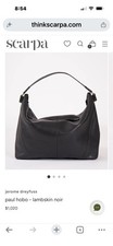 Jerome Dreyfuss Paul Hobo Large Black Lambskin Excellent Rare Find Retail $1020 picture