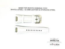 Authentic Invicta Subaqua 10161 White Leather 32.5mm Watch Band picture