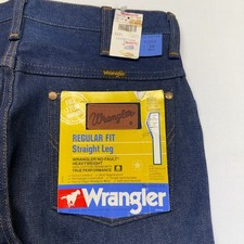 Vintage Wrangler 912DEN USA Made Deadstock NWT Jeans 32x34 Woolworth Tags picture