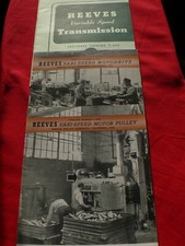 REEVES PULLEY CO 3 OLD CATALOGS Variable Speed Transmission Vari-Speed MotoDrive picture