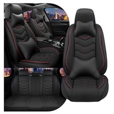 Car Seat Covers for Ford Police Interceptor Utility 2013-2020 Leather 5 Seats picture