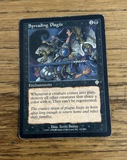 **Moderate Play** 1X Spreading Plague Regular #125 Invasion MTG picture