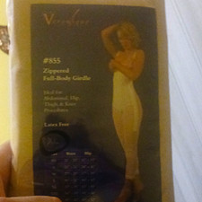 Vassarette #855 Zippered Full Body Girdle Shapewear Firm Beige Size XL picture