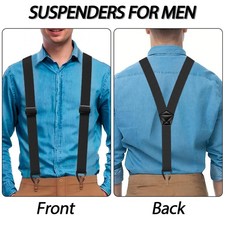 New Heavy Duty Hidden Suspenders for Men, Y-Back 1.5-Inch Work Suspenders picture