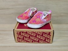 Vans Size 2 Baby/Infant Rose, Camo Pink Floral Slip Ons With Box picture