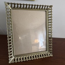 Vintage Ornate Gold Metal Picture Frame Baroque Hollywood Regency Filigree 8x10 picture