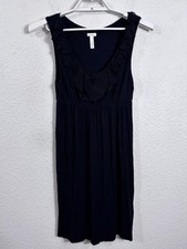 Soma Nightgown Womens Small Navy Blue Ruffle Scoop Neck Sleeveless Chemise picture