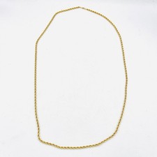 Vintage 13k Yellow Gold Rope Chain Necklace 29