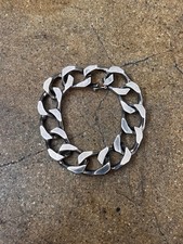 Vintage real Silver 800 Thick Chain Bracelet - length 8 inches - 74,2 grams picture