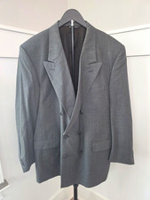 Vintage Christian Dior Monsieur Double Breasted Grey Plaid Blazer Jacket picture