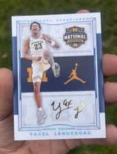 YAXEL LENDEBORG ROOKIE CARD MICHIGAN WOLVERINES NATIONAL CHAMPS HOLO AUTO SP picture