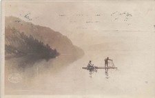 RPPC Bergen Norway Fisherman Primitive Fishing Early 1900s Photo Postcard 13A picture