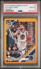 2019 Panini Donruss Optic Stephen Curry #8 Orange Prizm /199 PSA 10 picture