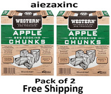 Western Premium BBQ Apple BBQ Cooking Chunks, 500 Cubic inch each-Pack of 2 picture