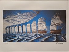 Rob Gonsalves Signed - Sun Sets Sail - Collectable Lithograph picture