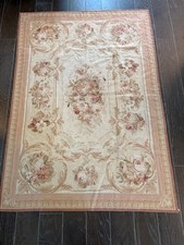 Vintage French/Aubusson-Style Floral Area Rug – 54