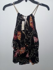 Bebe 2b Floral and Chain Print Halter Top XS picture