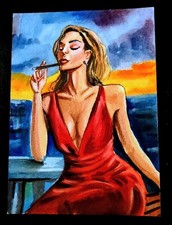 ACEO Hand Painted Art Card. Signed By Artist. Hand Painted Not A Print picture