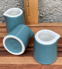 Hall Creamers Teal Restaurant Ware in original vintage box (56 individual) picture
