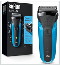 Braun Series 3 310s Foil Wet/Dry Rechargeable Waterproof Shaver Men Blue/Black picture