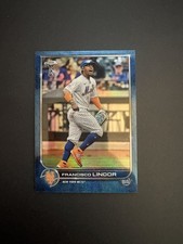 2022 Topps Chrome Ben Baller Edition - Francisco Lindor #166 Blue Refractor /75 picture