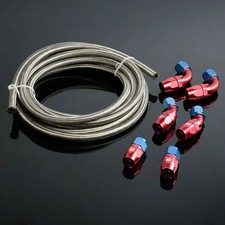 New 6 AN 8 AN 10 AN Stainless Braided CPE Fuel Hose Oil Cooler Line with Fitting picture