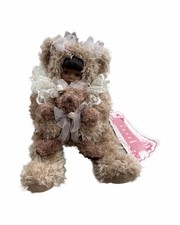 Vintage 1991 Cuddle-Kins Bear Doll Porcelain Face attached bear Renee Tompkins picture