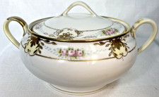 Vintage 1911-1920 Nippon Hand Painted Japan 1 Quart Covered Dish picture