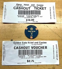 Park MGM $1 Chip + Plaza $16 & Golden Gate $0.75 Cashout Tickets Las Vegas picture