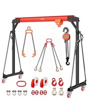 Gantry Crane 1 Ton 2200 LBS I-Beam Hoist 8-11FT Height Adjustable Manual Trolley picture