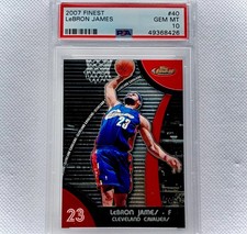 2007-08 Topps Finest LeBron James #40 PSA 10 Gem Mint 💎 picture