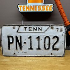 Vintage Tennessee 1976 License Plate 
