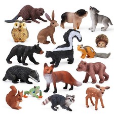 16PCS Forest Animals Figures, Woodland Creatures Miniature Toys Cake Toppers picture